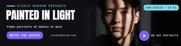 Studio Marrow projection portrait billboard: creator portrait billboard template