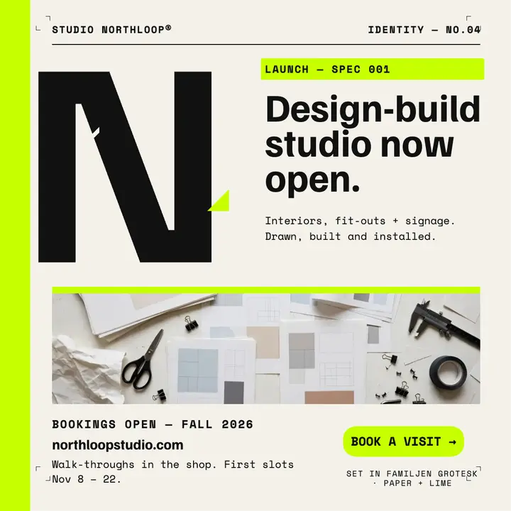 Studio Northloop launch post template