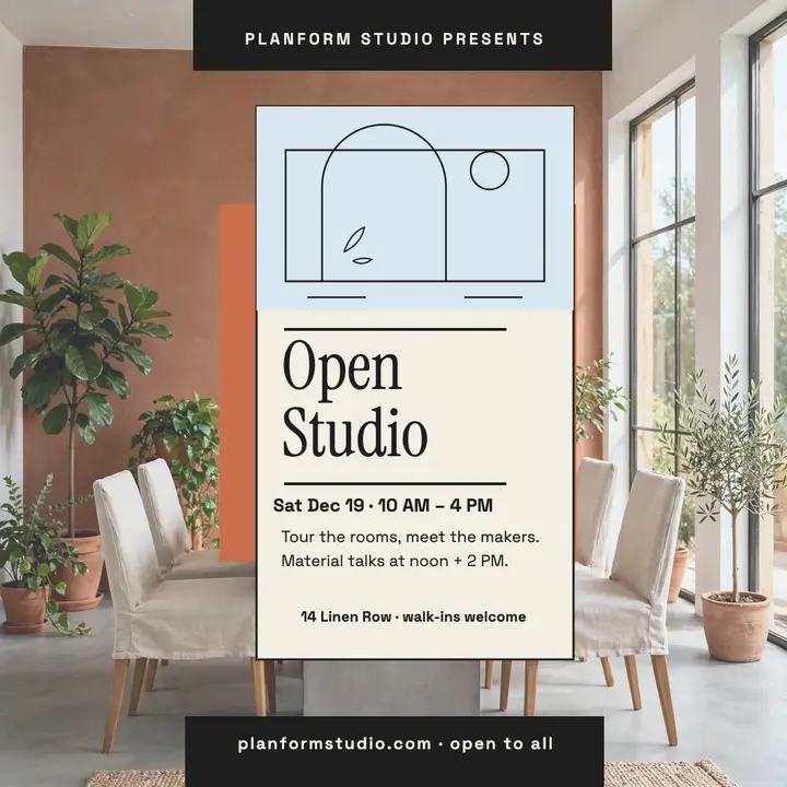 Planform Studio open day collage post template