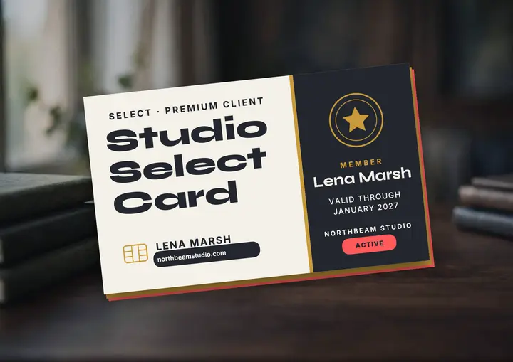 Northbeam Studio Select Card reveal template