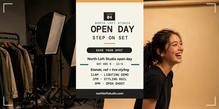 North Loft Studio open day x-post template