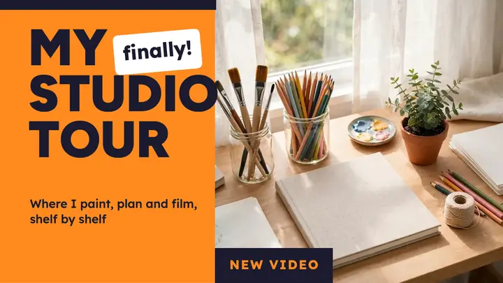 Tangerine studio tour YouTube thumbnail template