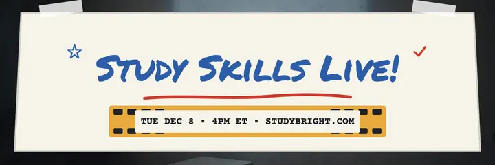 Studybright study skills webinar header: webinar header template