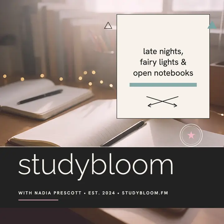 Studybloom study motivation podcast cover: study podcast cover template