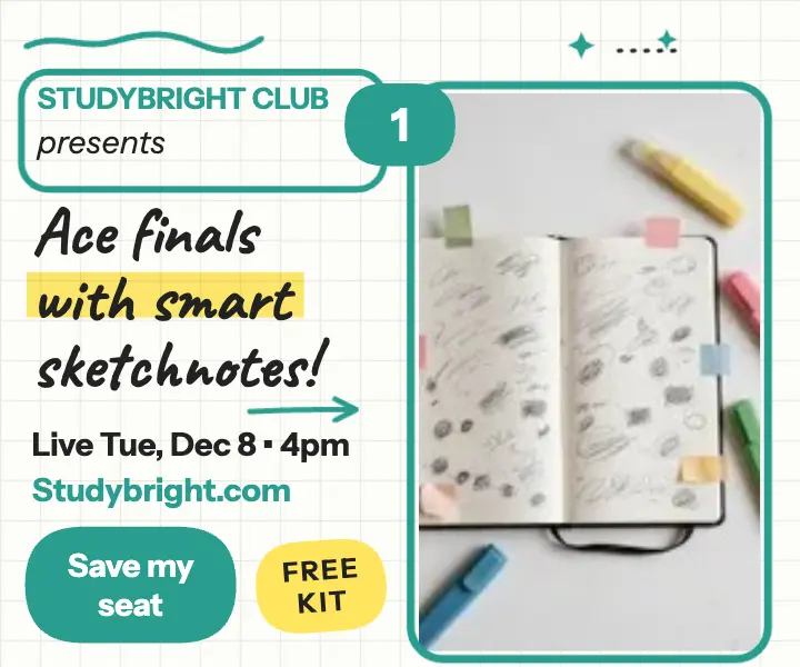 Studybright sketchnote workshop ad template