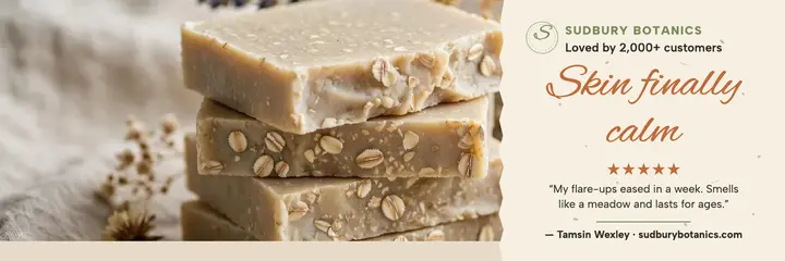 Sudbury Botanics soap review header: soap review header template