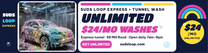Suds Loop unlimited wash billboard template