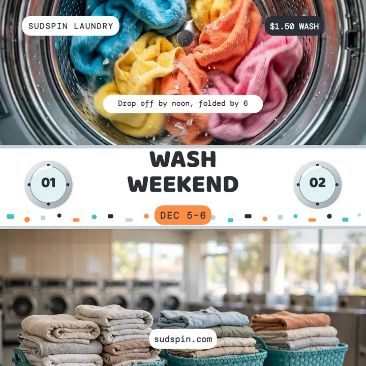 Sudspin wash weekend porthole post template