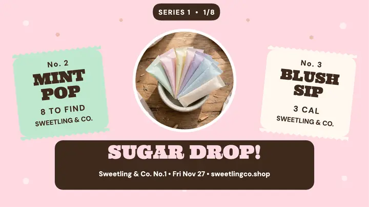 Sweetling sugar packet drop thumbnail template