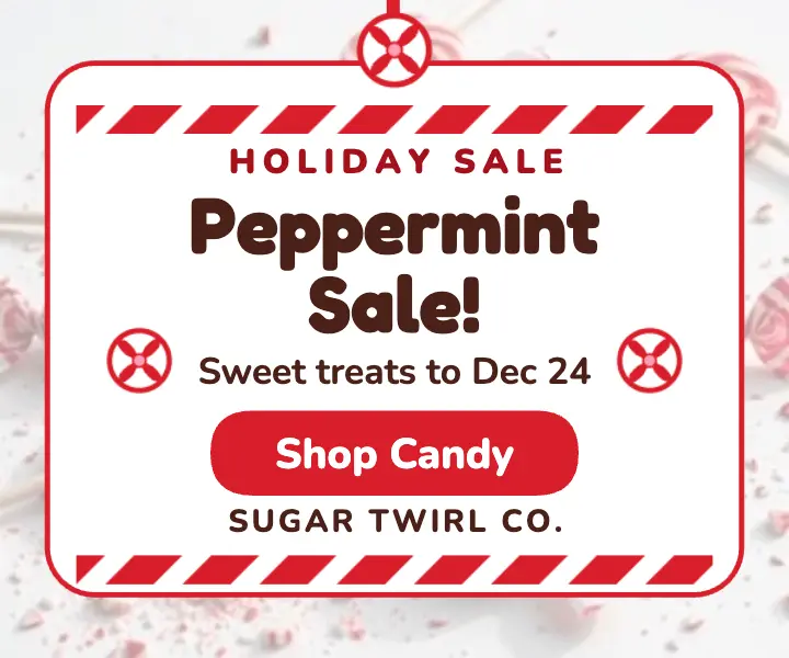 Sugar Twirl peppermint sale ad template