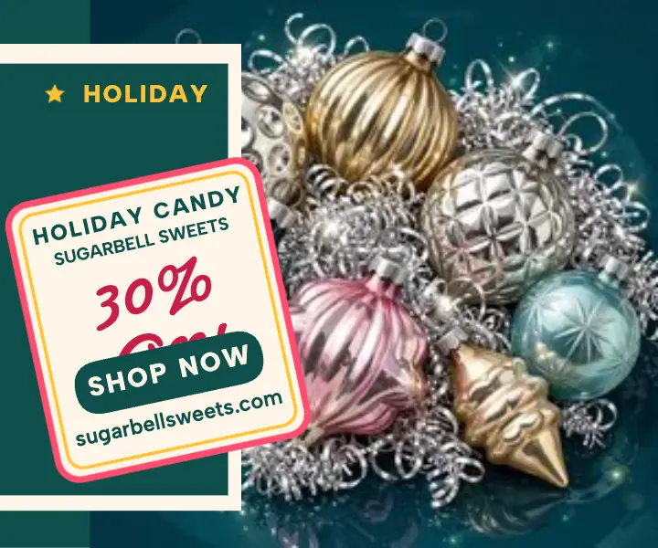 Sugarbell holiday candy sale ad template