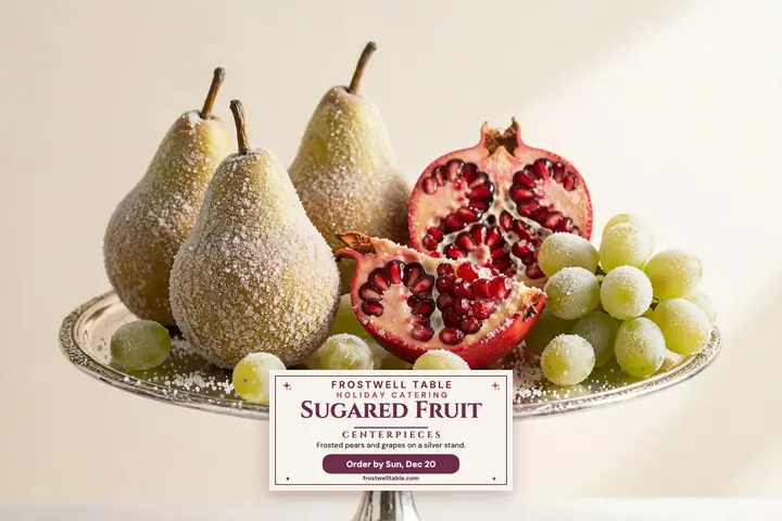 Frostwell Table sugared fruit holiday postcard template