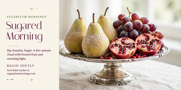 Sugarplum Mornings sugared fruit ritual post template