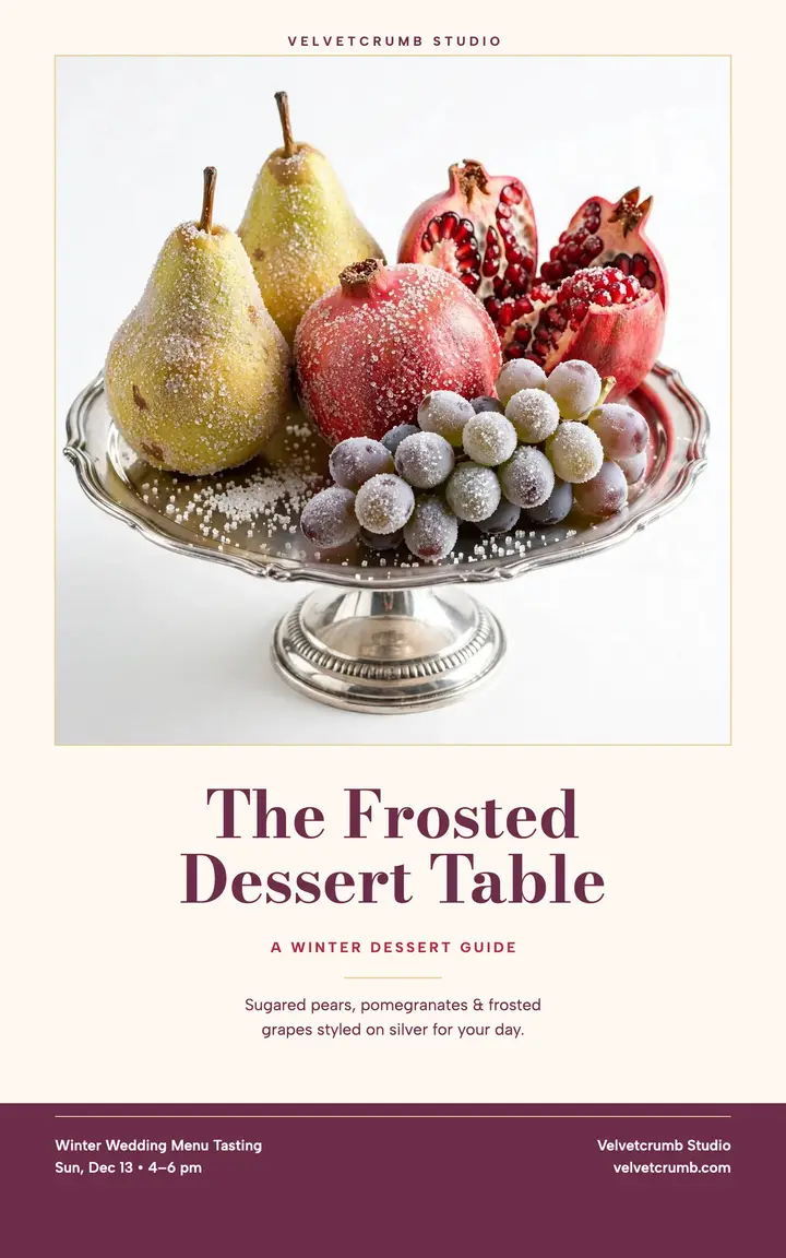Frosted dessert table wedding ebook: wedding ebook cover template