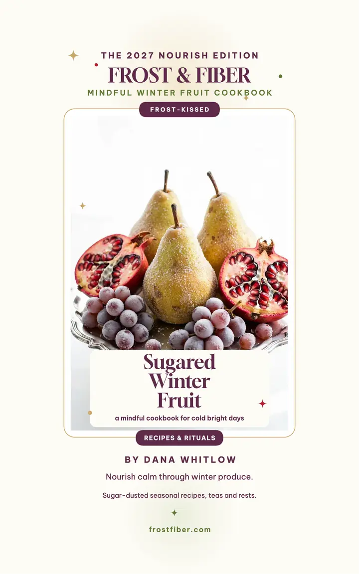 Sugared winter fruit wellness ebook: winter fruit cookbook cover template