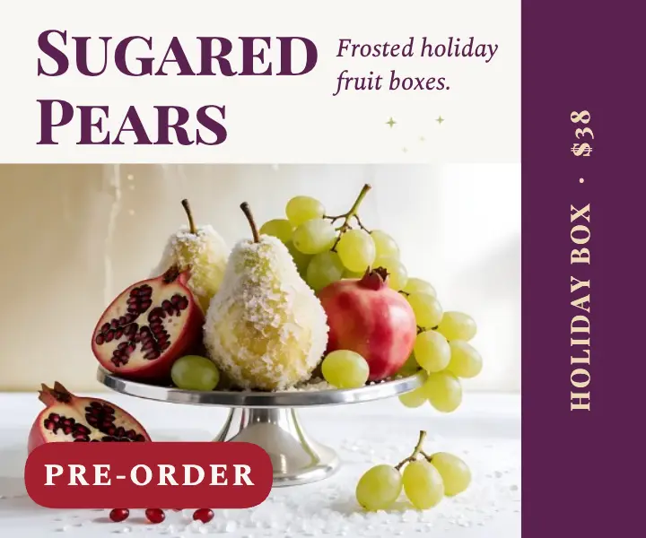 Sugared pear gift box 300x250 ad template
