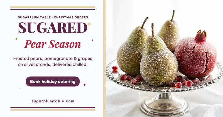 Sugarplum sugared pear catering post template