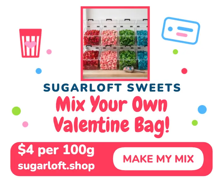 Sugarloft Sweets Valentine mix bag ad template