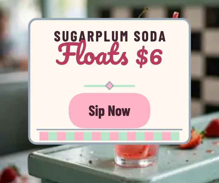 Sugarplum Soda float special ad template
