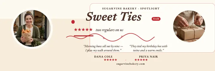 Sugarvine regulars thread header: bakery customer spotlight header template