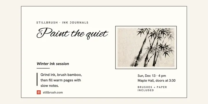 Stillbrush bamboo journaling workshop post template