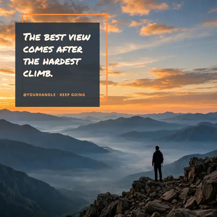 Summit sunrise quote template