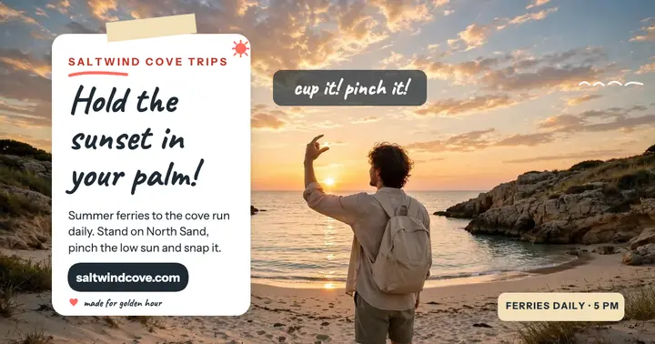 Saltwind Cove sun pinch beach trip template