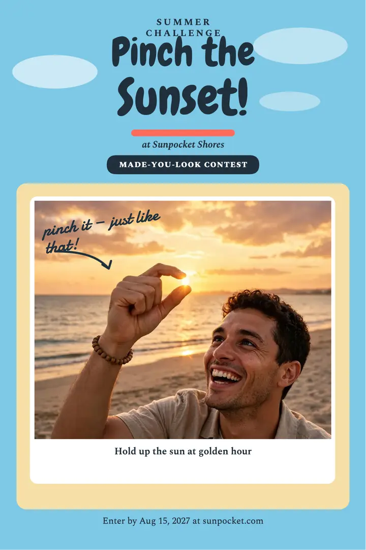 Sunpocket pinch the sunset poster template