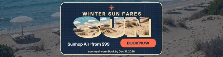 Sunhop winter sun fares billboard template