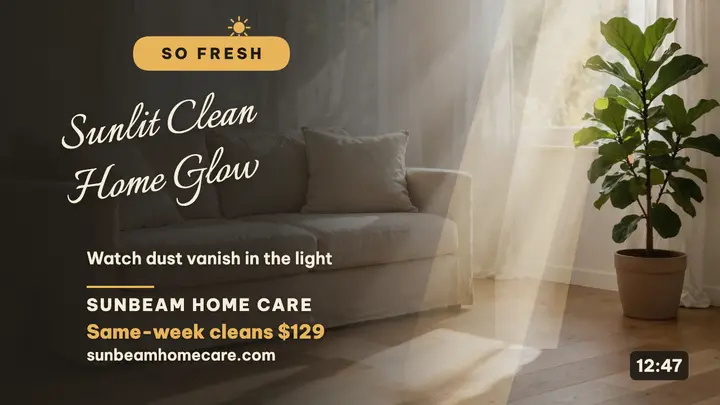 Sunbeam Home Care sunlit clean thumbnail template