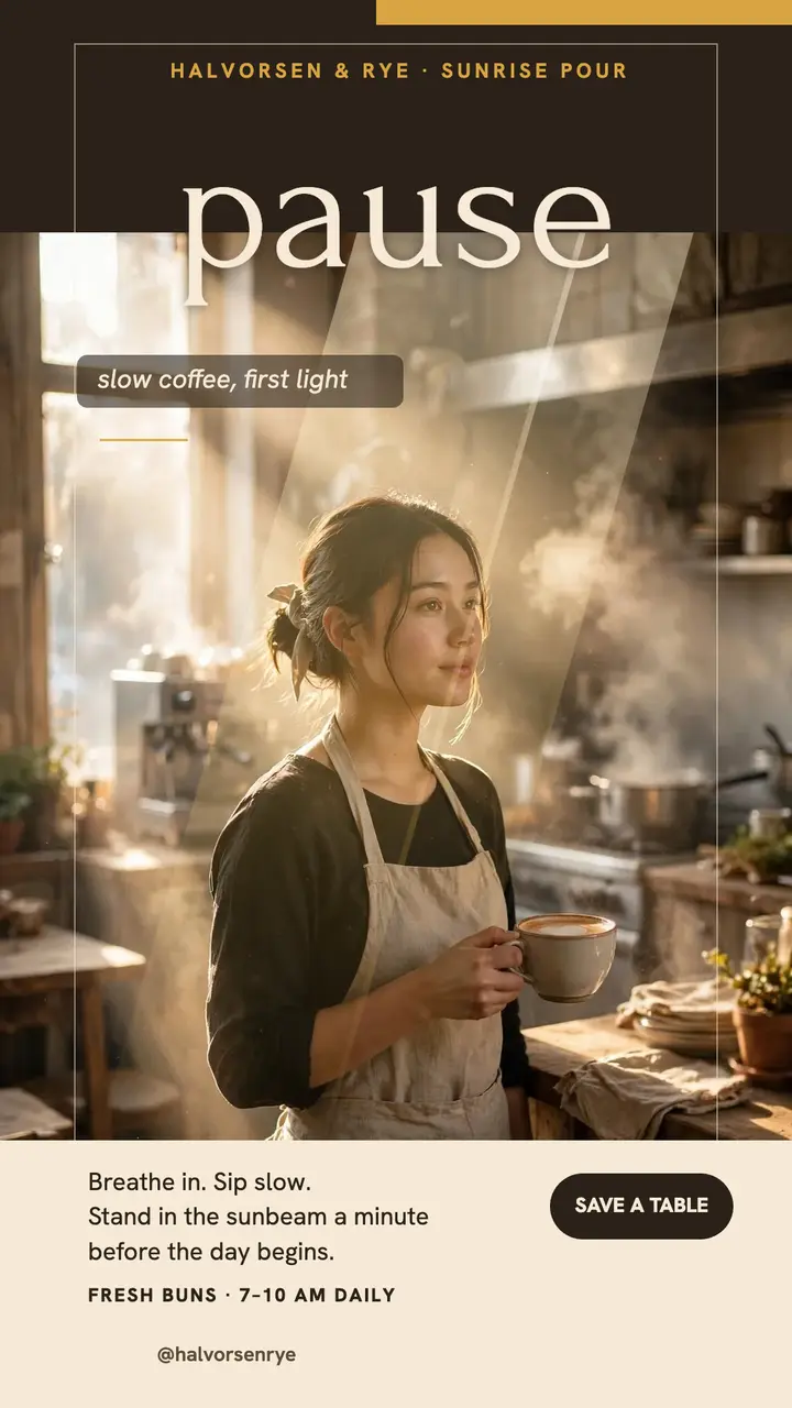 Halvorsen and Rye sunrise pause story template