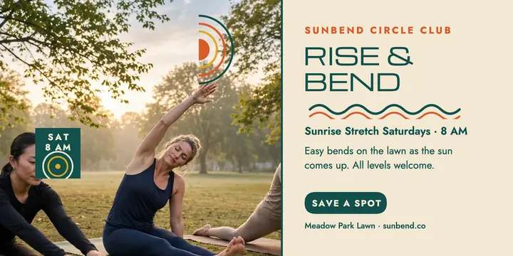 Sunbend Circle sunrise stretch post template