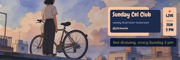 Sunday Cel Club livestream channel header template