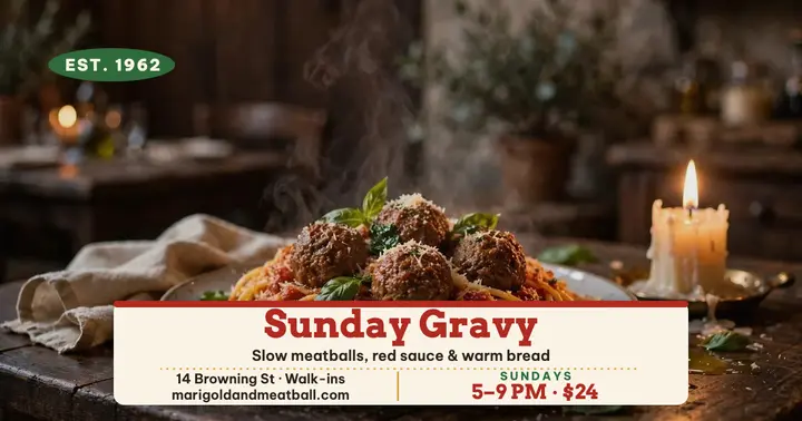 Marigold and Meatball Sunday gravy post template