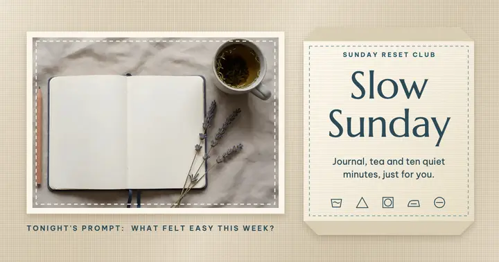 Slow Sunday journaling washed linen post template