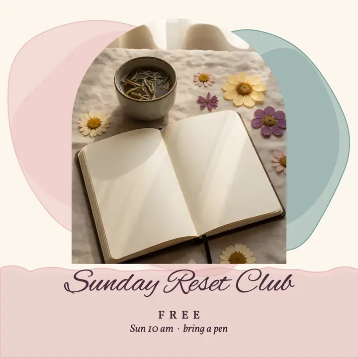 Sunday reset journaling circle watercolor post template