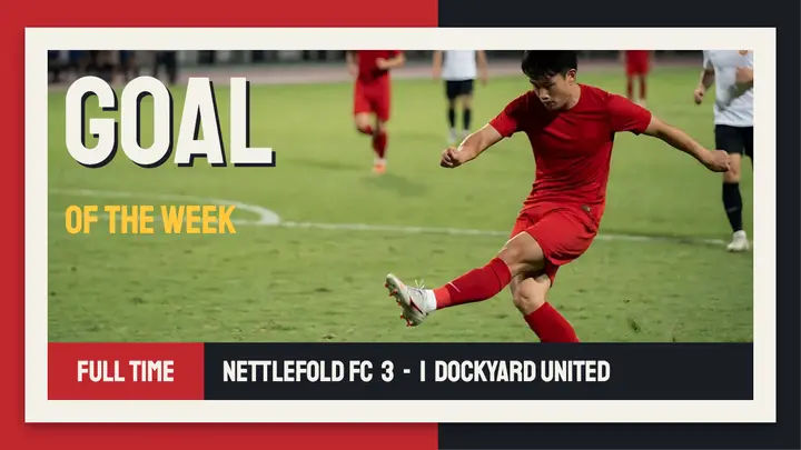 Sunday league goals, matchday broadcast template