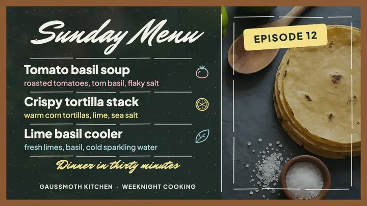 Gaussmoth Kitchen Sunday Menu thumbnail template