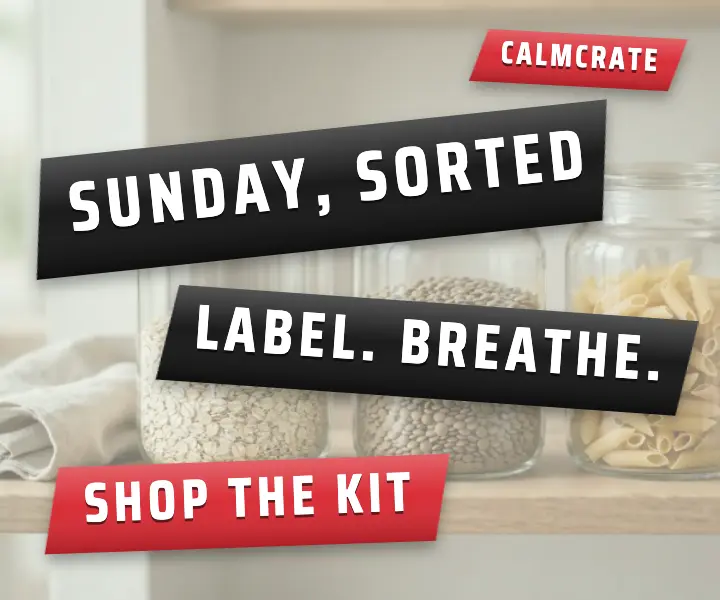 Sunday reset label tape ad template
