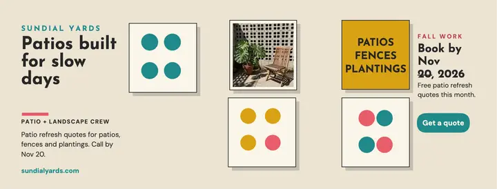 Sundial Yards patio facebook cover template