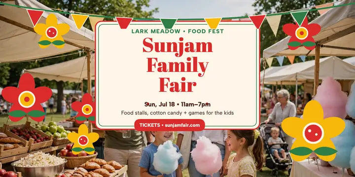 Sunjam Family Fair festival x-post template