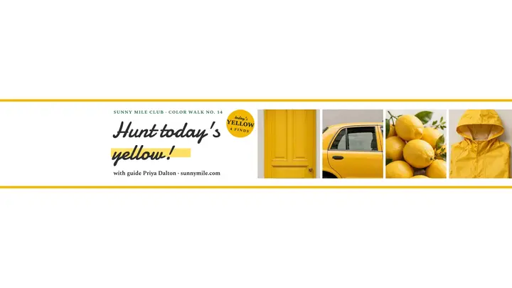 Sunny Mile yellow walk banner template