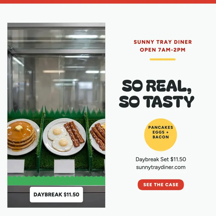 Sunny Tray breakfast sets display post template