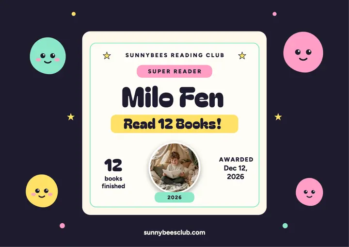 Sunnybees super reader certificate template