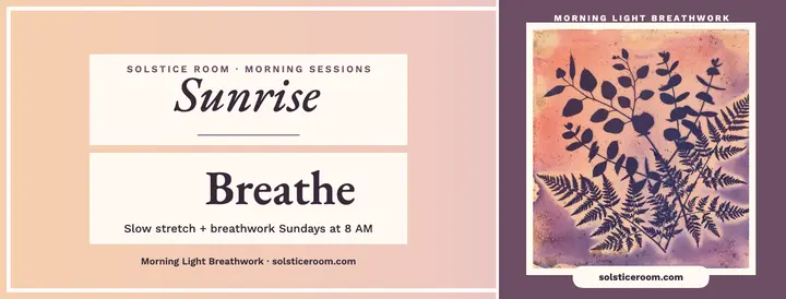 Solstice Room sunrise breathwork cover template