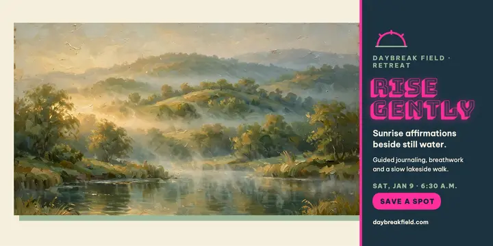 Daybreak Field sunrise retreat post template