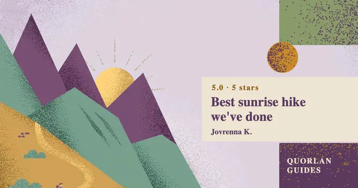 Quorlan Guides sunrise hike review post template