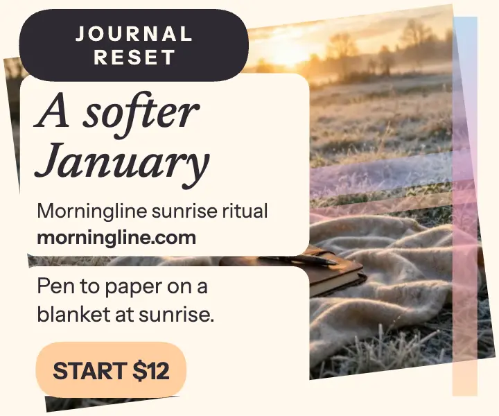 Morningline sunrise journal reset prism ad template