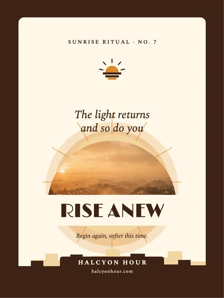 Sunrise radiance morning affirmation post template