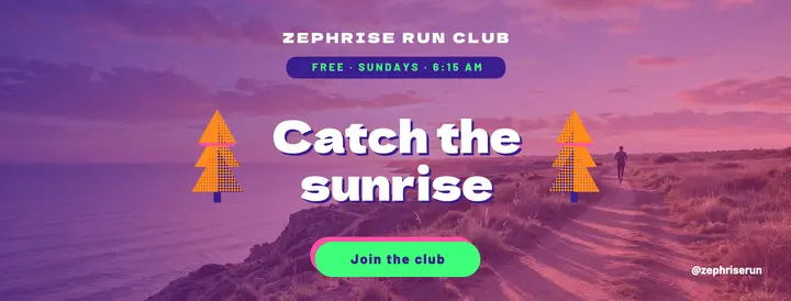 Zephrise sunrise run club Facebook cover template